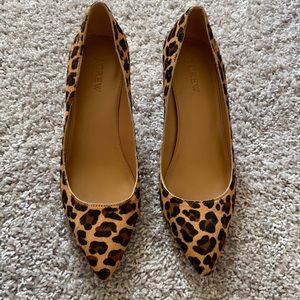 J. Crew Leopard Calf Hair Pumps